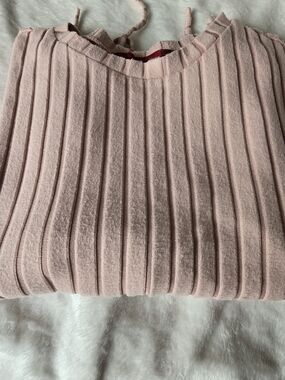 Love Scarlett Pink Ribbed Lace-Up Sweater - S/P 3/$20